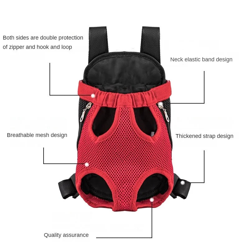 Breathable Adjustable Pet Carrier Backpack Portable Front Travel Bag