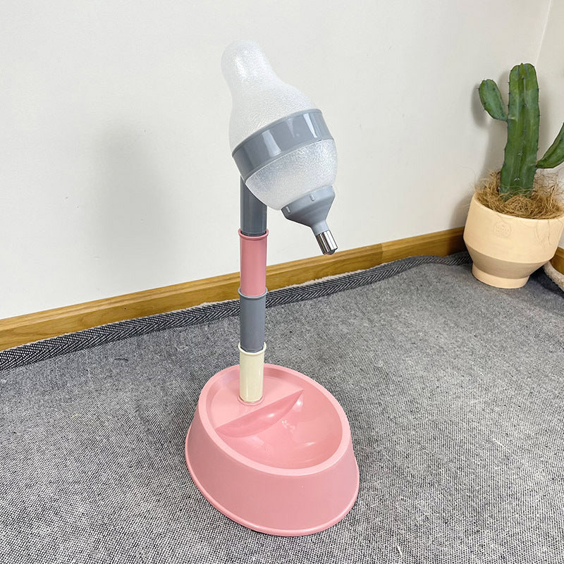 Adjustable Height Automatic Pet Water Dispenser With Stand Feeder Bowl