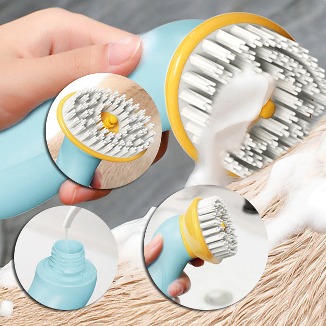 Handheld Pet Bath Brush Hair Cleaning Grooming Tool