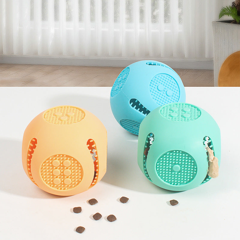 Bite Resistant Pet Puzzle Ball Toy Food Dispensing Silicone