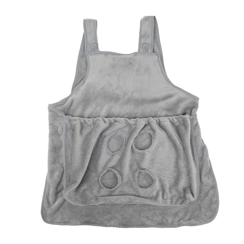 Pet Carrier Apron Outdoor Travel Hanging Chest Bag Plush Pouch
