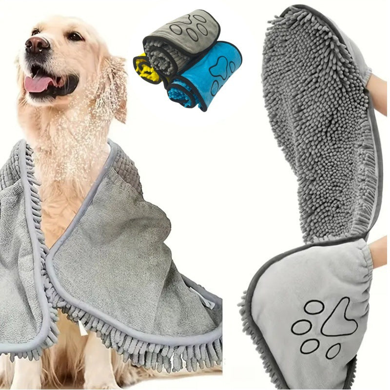Quick-Absorbent Pet Bath Towel Soft Fast-Drying