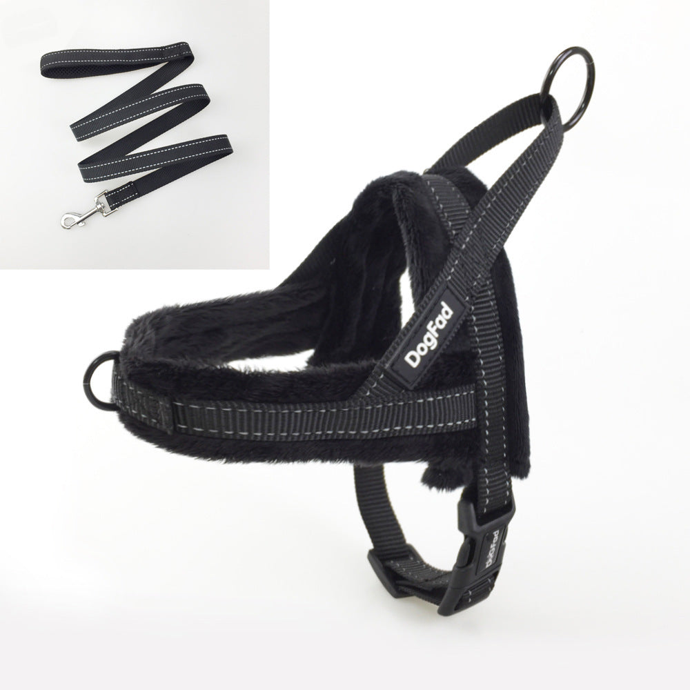 Comfortable Lined Pet Chest Strap Harness With Leash