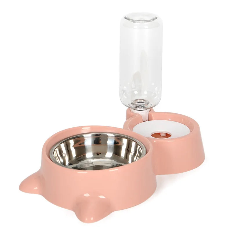 Automatic Gravity Pet Food And Water Feeder Bowl Container