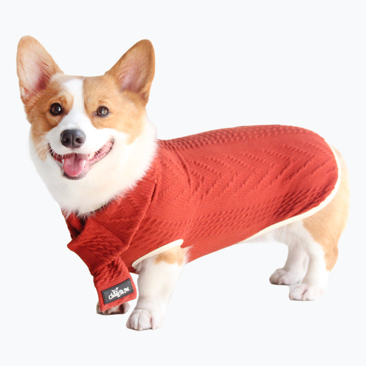Vintage Twist Pet Sweater Stylish Warm Comfortable Clothing